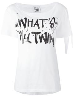 spray text print T-shirt   Twin-Set