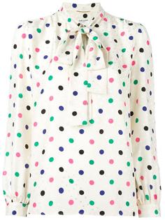 polka dot lavaliere blouse Saint Laurent