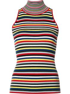 ribbed sleeveless turtleneck blouse Rosetta Getty