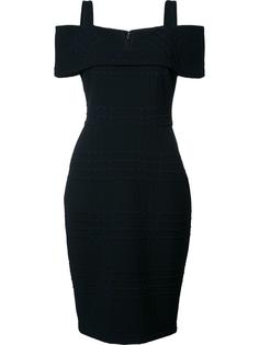 платье с открытыми плечами Badgley Mischka