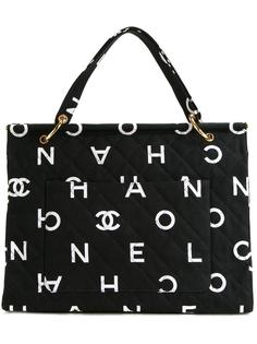quilted logo tote Chanel Vintage