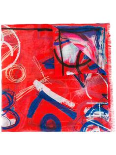 illustrative print scarf  Chanel Vintage