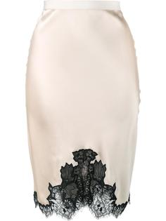 lace-trimmed slip skirt Helmut Lang