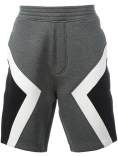 geometric panel track shorts Neil Barrett