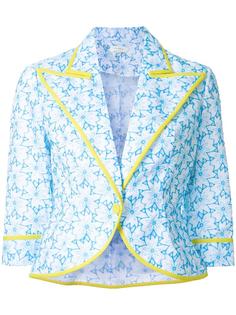 floral print cropped jacket Delpozo