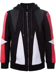 geometric panelled hoodie Neil Barrett