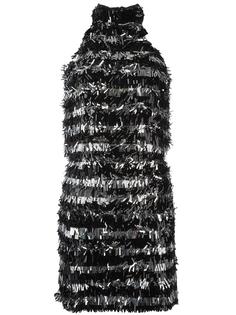 metallic fringed dress Michael Kors