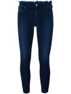 frayed trim skinny jeans 7 For All Mankind