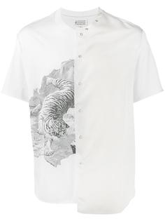 футболка с принтом и панельным дизайном Maison Margiela