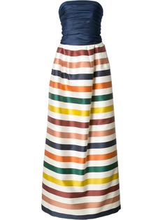 striped bustier gown Carolina Herrera