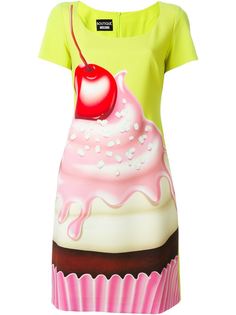 платье с принтом пирожного Boutique Moschino
