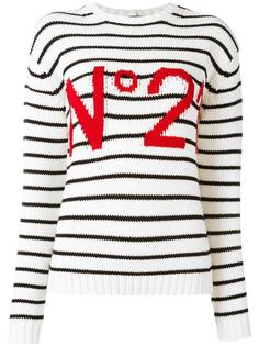 logo pattern striped jumper Nº21