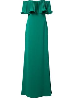 off-shoulder maxi dress Badgley Mischka