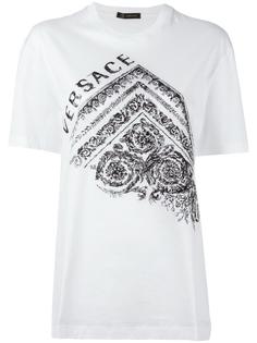 футболка с цветочным принтом Versace