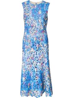 платье с цветочной вышивкой Monique Lhuillier
