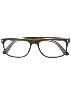 очки в квадратной оправе Tom Ford Eyewear