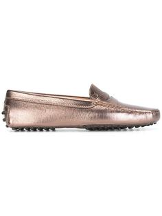 лоферы с эффектом металлик Tod's