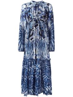 длинное платье с абстрактным принтом Roberto Cavalli