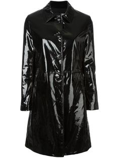 блестящее пальто на пуговицах Love Moschino