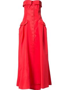 длинное платье 'Faille Bustier'  Carolina Herrera