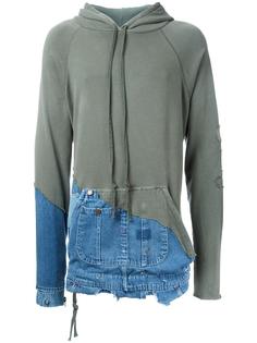 лоскутная толстовка с капюшоном Greg Lauren