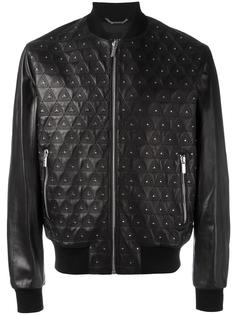 studded embroidered triangle jacket Versace