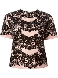 топ с бархатным кружевным узором Red Valentino