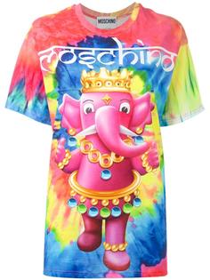 tie dye elephant print T-shirt Moschino