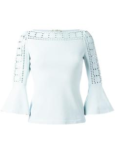 geometric lace knit top Fendi