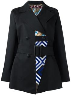 geometric pattern coat Issey Miyake