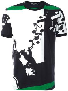 футболка с принтом нот Dolce &amp; Gabbana