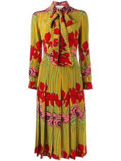 платье с цветочным рисунком Gucci