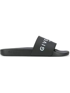 шлепанцы с тисненым логотипом Givenchy