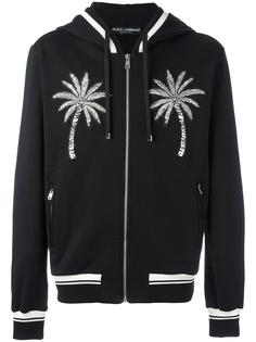 palm tree patch zip hoodie Dolce &amp; Gabbana