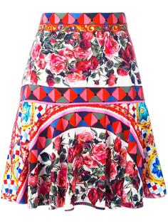 Mambo print pleated skirt Dolce &amp; Gabbana