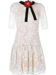 кружевное платье мини Gucci