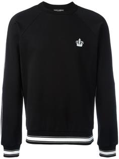 embroidered crown sweatshirt Dolce &amp; Gabbana