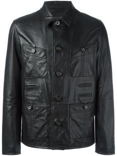 grained effect leather jacket Lanvin