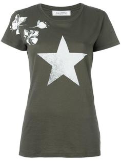floral and star print T-shirt Valentino