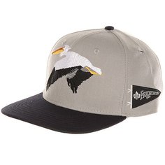 Бейсболка с прямым козырьком K1X Pelican Strapback Cap Light Grey/Blue