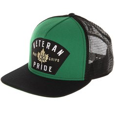 Бейсболка с сеткой K1X Veteran Pride Snapback Cap Green/Black