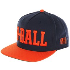 Бейсболка с прямым козырьком K1X B Ball Snapback Cap Navy/Flame
