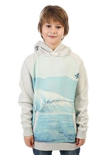 Толстовка классическая детская Quiksilver Photohoodieyth Light Grey Heather