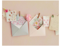 Постер "Envelopes on pink"