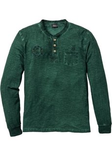 Футболка Regular Fit с длинным рукавом (темно-синий) Bonprix