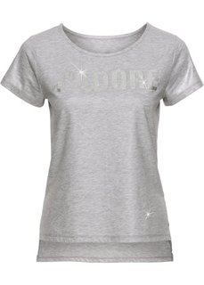 Футболка с блестками (зеленый с рисунком) Bonprix