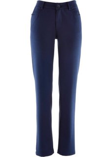 Прямые трикотажные брюки (черный) Bonprix