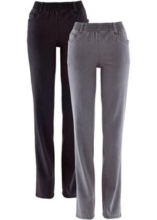 Брюки-стретч (2 шт.) (красный + черный) Bonprix