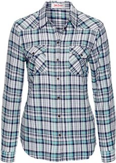 Клетчатая блузка (синий/ярко-розовый в клетку) Bonprix