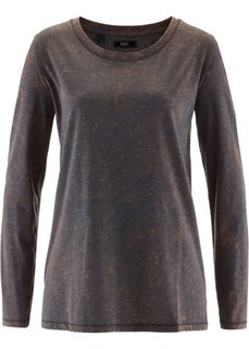 Футболка с длинным рукавом (темно-синий) Bonprix